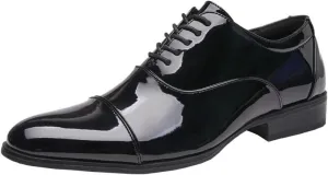 Premium Men's Business Formal Shoes Genuine Leather Oxfords with Cushioned Midsole & Slip-Resistant Tread