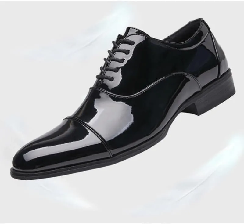 Premium Men's Business Formal Shoes Genuine Leather Oxfords with Cushioned Midsole & Slip-Resistant Tread