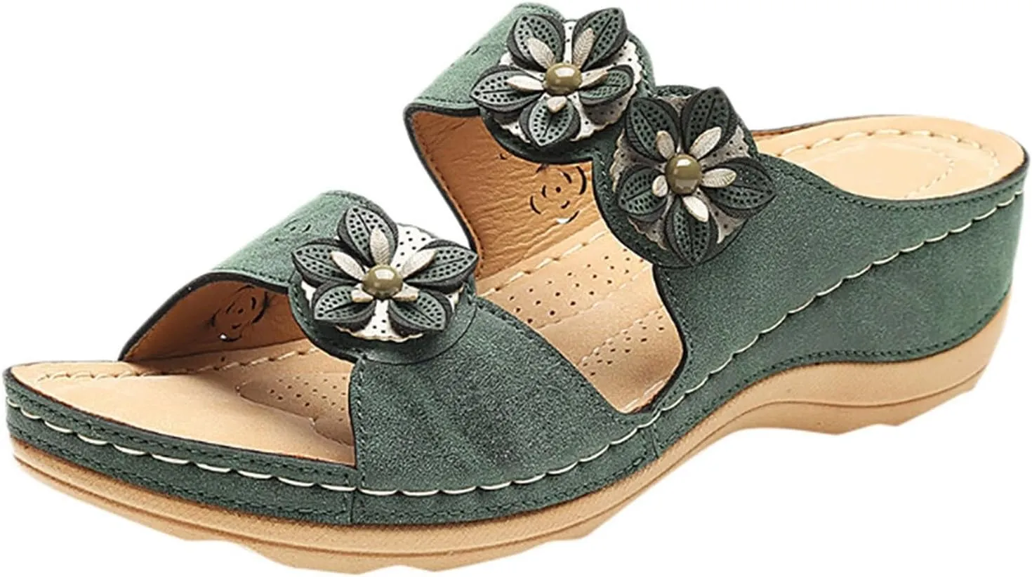 Sandals for Women Orthopedic Wedge Sandals Dressy Summer Walking Shoes Arch Support Slippers Walking Shoes2