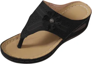 Sandals Women Wedge Shoes Comfortable Orthopedic Flower Platform Sandal Dressy Summer Arch Support Flip Flops