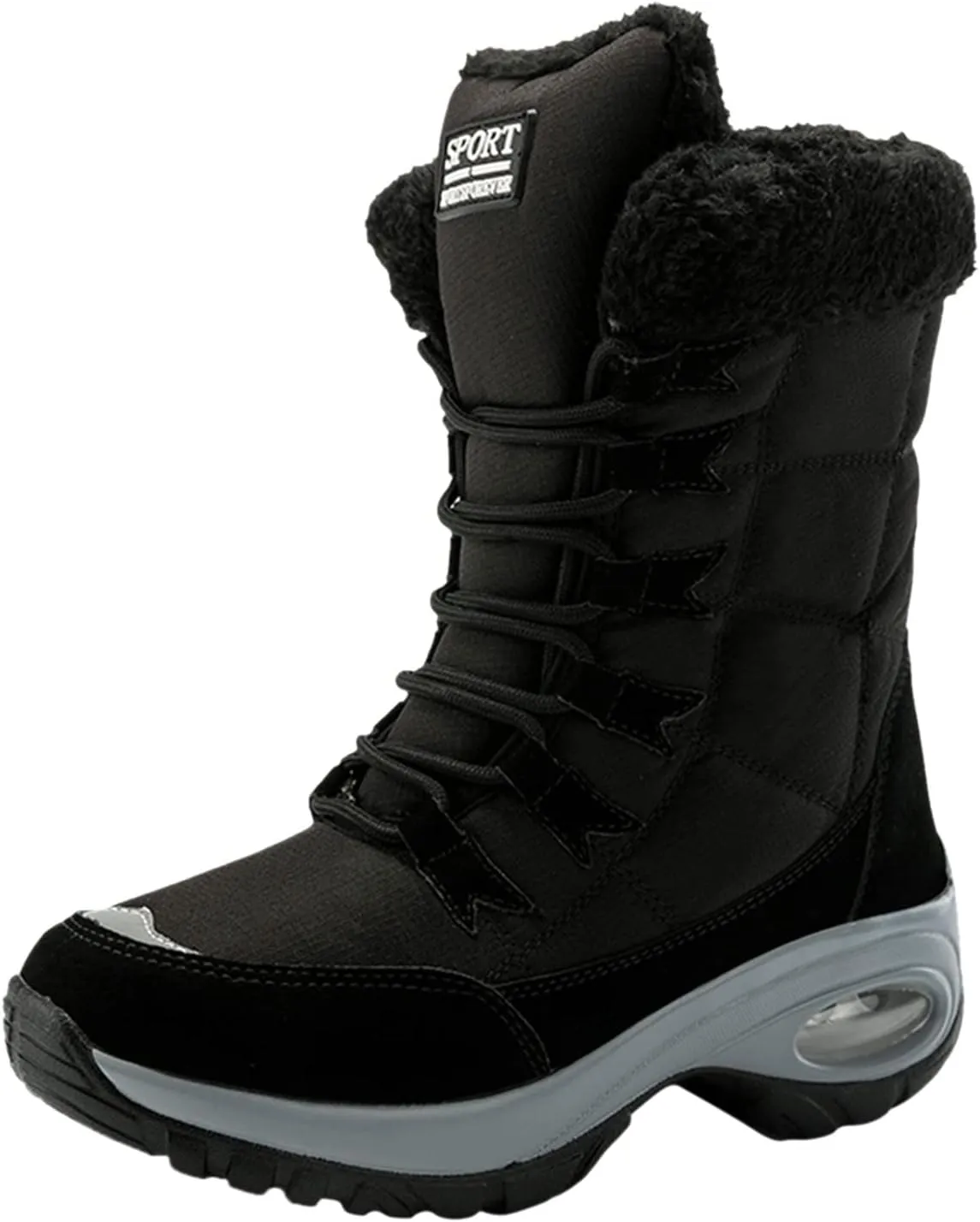 SBGMoSJ Womens Waterproof Winter Boots Tall Winter Waterproof Boots for Women Tall Womens Size 10 1/2 Wide Winter Boots Womens Waterproof Hiking Boots Extra Wide Width Botas Para Nieve De Mujer