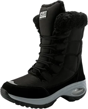 SBGMoSJ Womens Waterproof Winter Boots Tall Winter Waterproof Boots for Women Tall Womens Size 10 1/2 Wide Winter Boots Womens Waterproof Hiking Boots Extra Wide Width Botas Para Nieve De Mujer