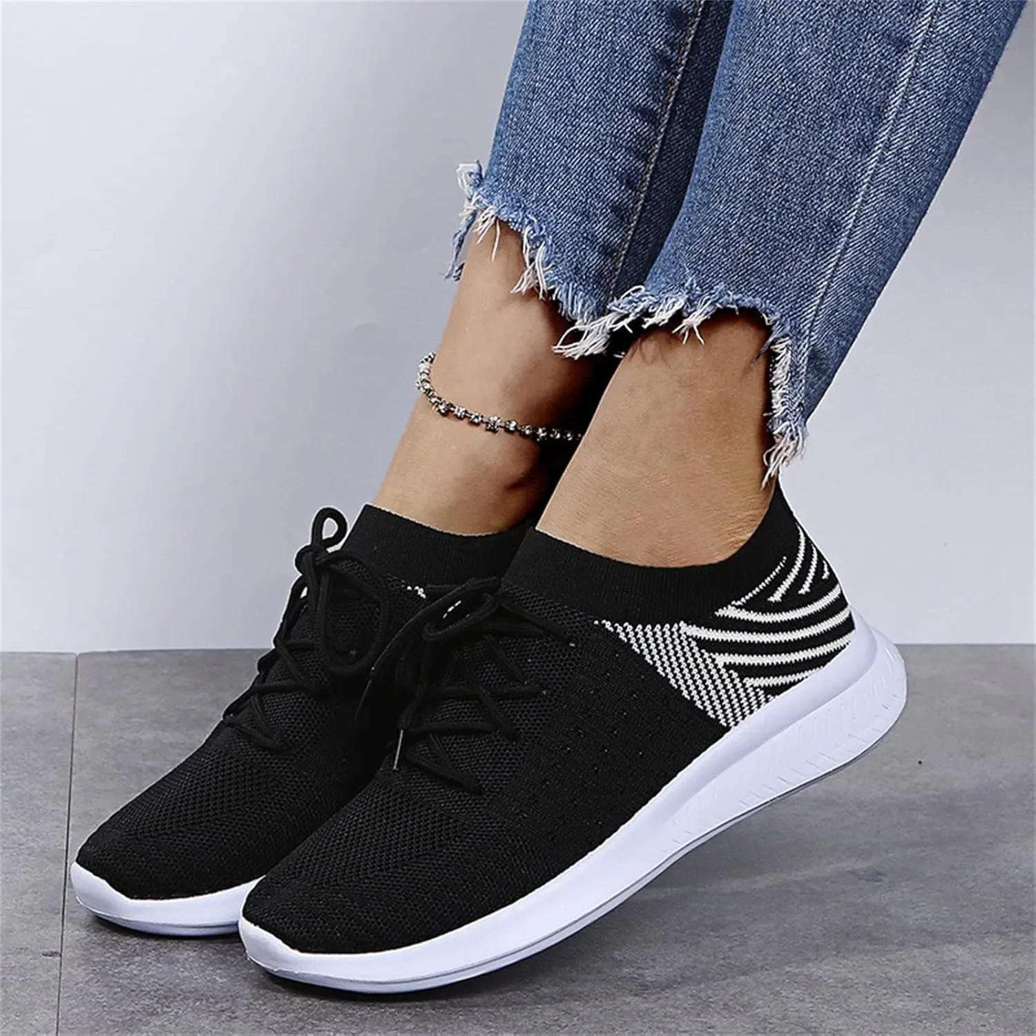 Shoes For Women Sneakers Wide Width Walking Shoes Sock Sneakers Mesh Slip On Lady Girls Jazz Dance Shoes