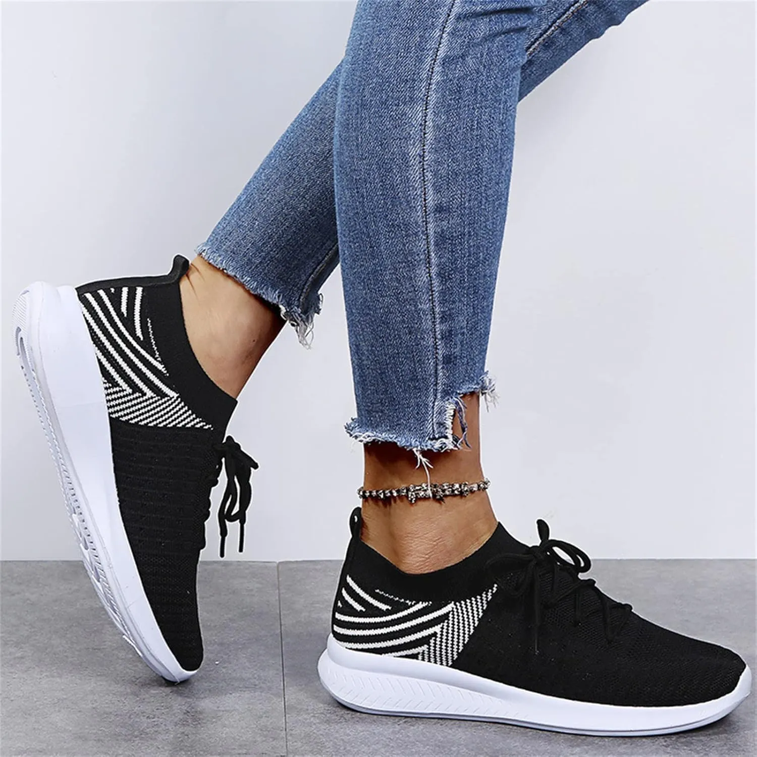 Shoes For Women Sneakers Wide Width Walking Shoes Sock Sneakers Mesh Slip On Lady Girls Jazz Dance Shoes