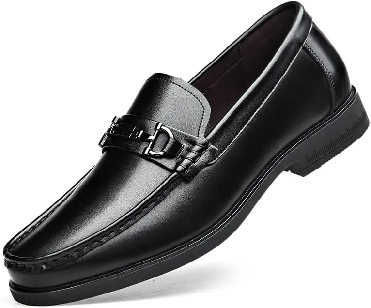 Sleek Men's Patent Leather Dress Shoes - Round-Toe Design with Traction Outsole for Proms & Award Ceremonies