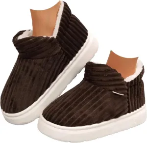 Slippers for Women Men Memory Foam Fuzzy House Slippers Bedroom Non-Slip Warm Fluffy Plush Slippers with Arch Support