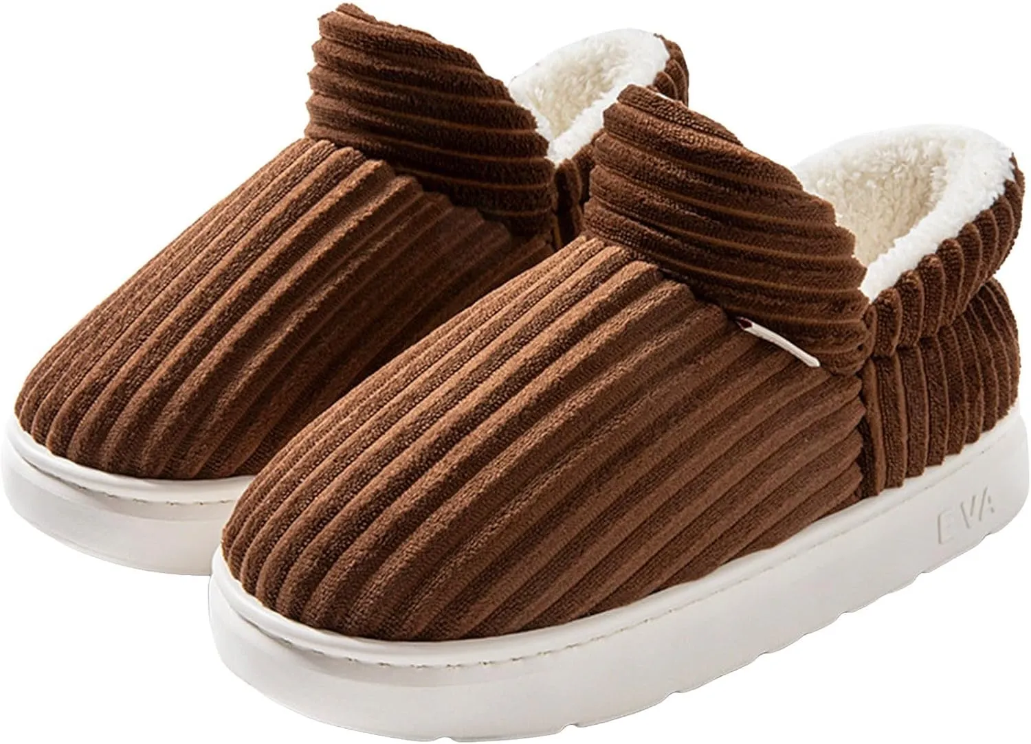 Slippers for Women Men Memory Foam Fuzzy House Slippers Bedroom Non-Slip Warm Fluffy Plush Slippers with Arch Support