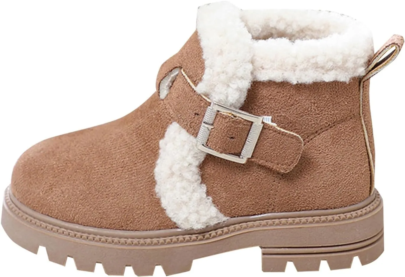 Snow Boots for Girls Boots Kids Boys Girls Winter Zipper Warm Faux Fur Fuzzy Cozy Walking Ankle Boots