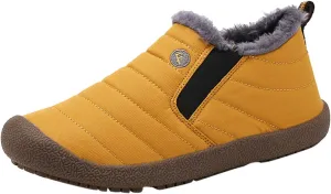 Snow Boots for Women Faux Furry Lined Ankle Booties Low Heel Leather Fashion Slip on Comfortable Fall Winter Boots Black Zipper Retro Ladies Boots Women Booties
