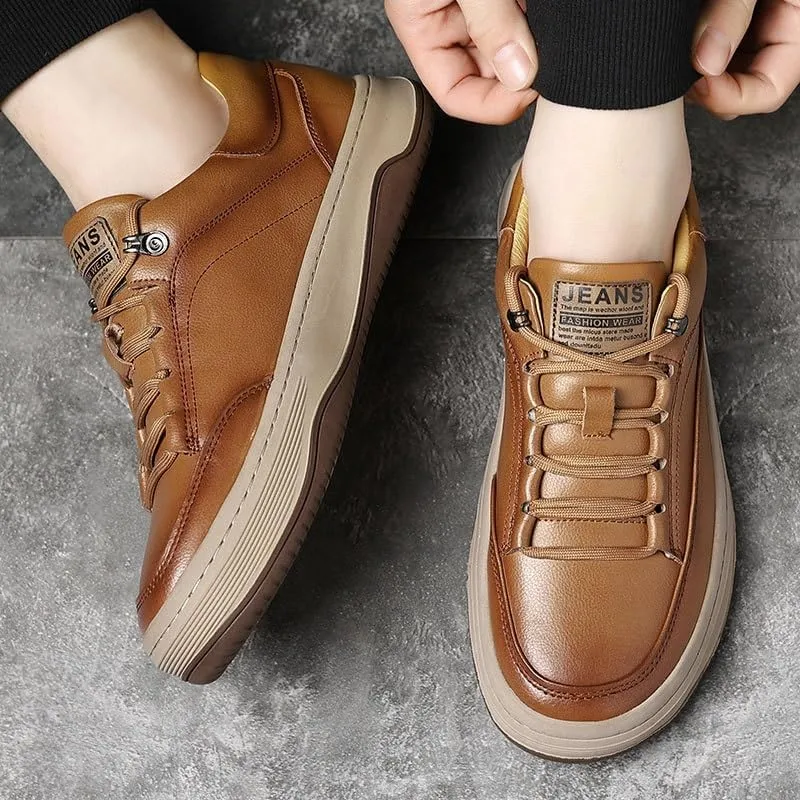 Sophisticated Men's Cap Toe Oxford Dress Shoes in Smooth Leather with Durable Construction