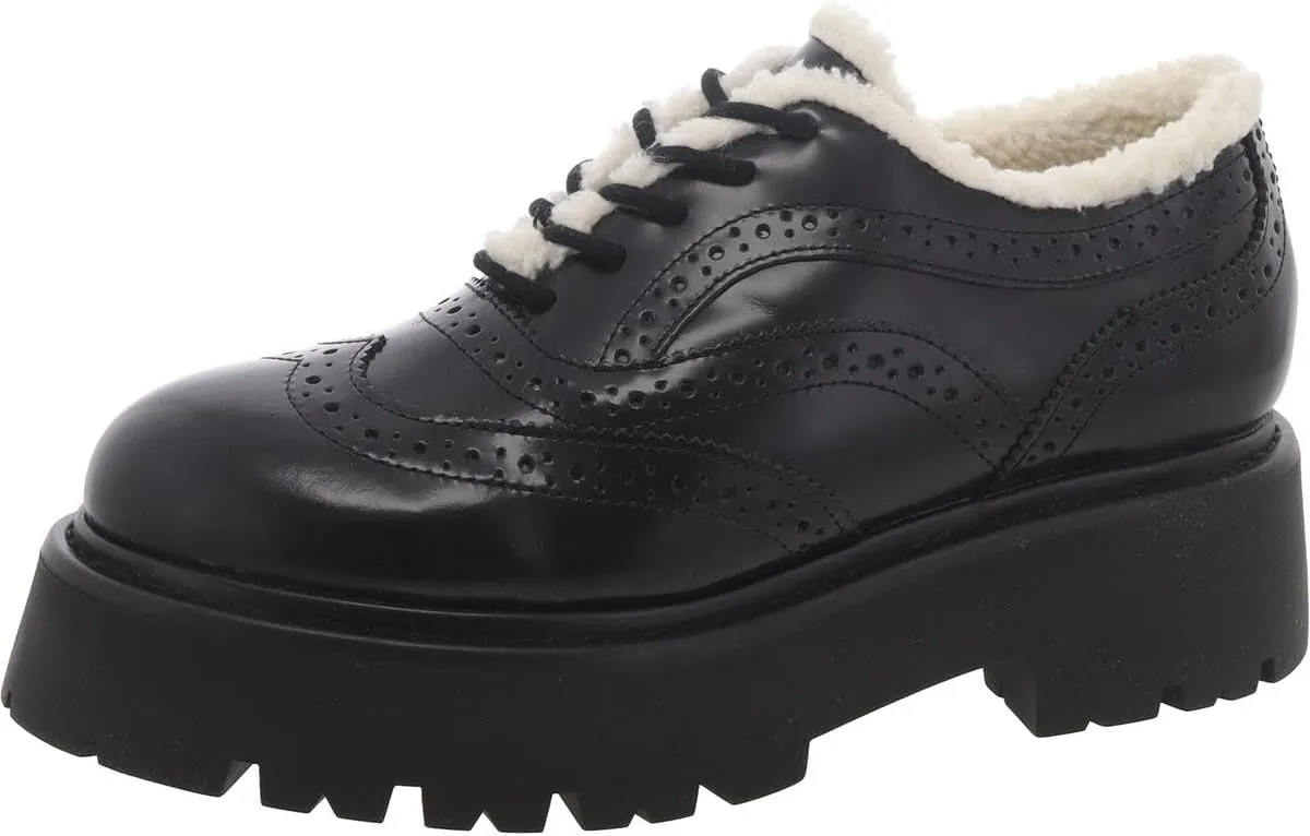 Steve Madden Womens Rudi Perforated Lace-Up Oxfords