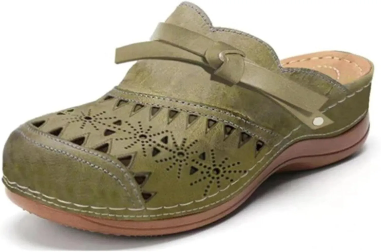Summer Clogs for Women 2025 Slippers Arch Support Wide Width Wedge Platform Orthopedic Slippers Solid Round Head Closed Toe Outdoor Beach Wedge Sandals