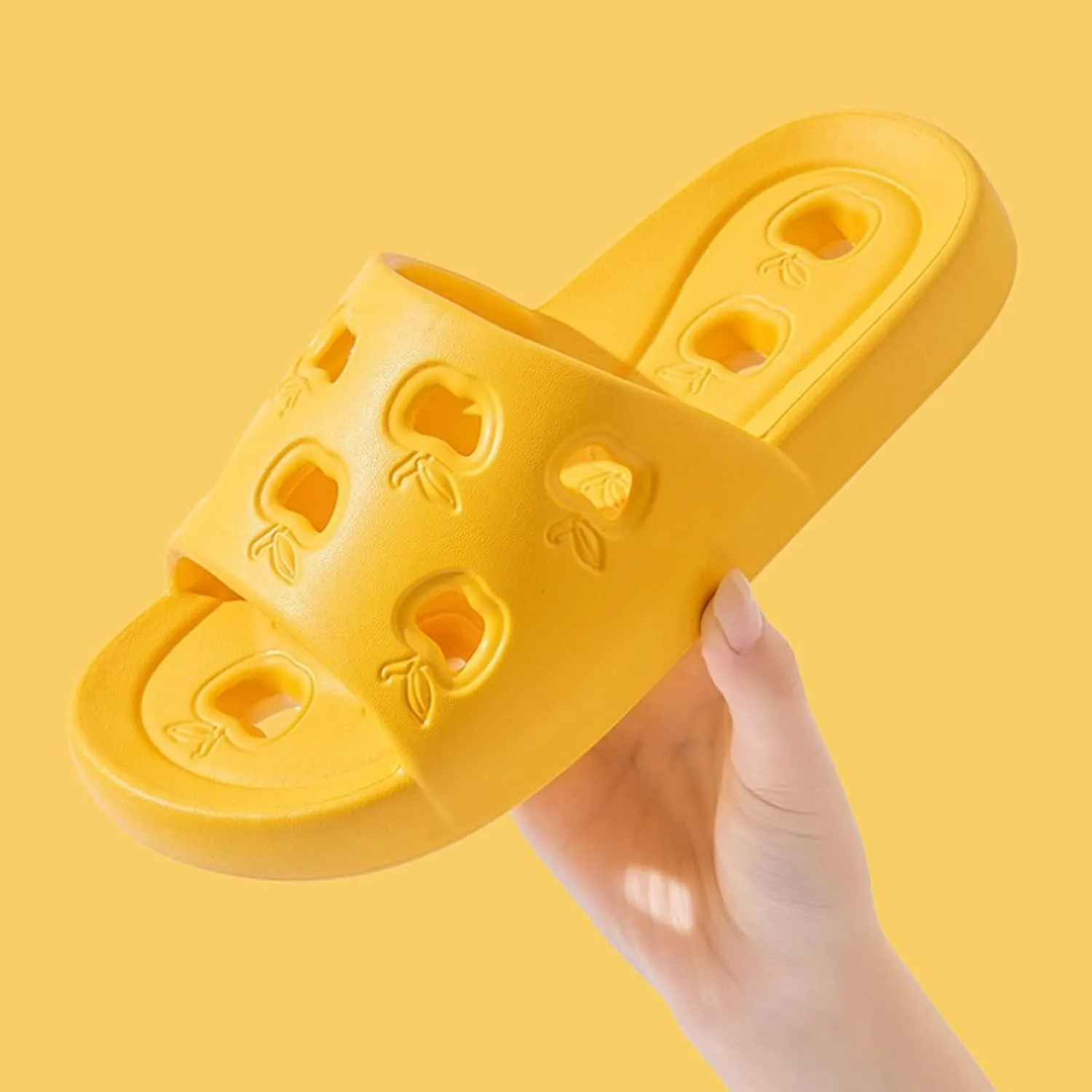 Summer Home Household Indoor Slip Thick Soled PVC Shower Slippers Women Men's Slippers
