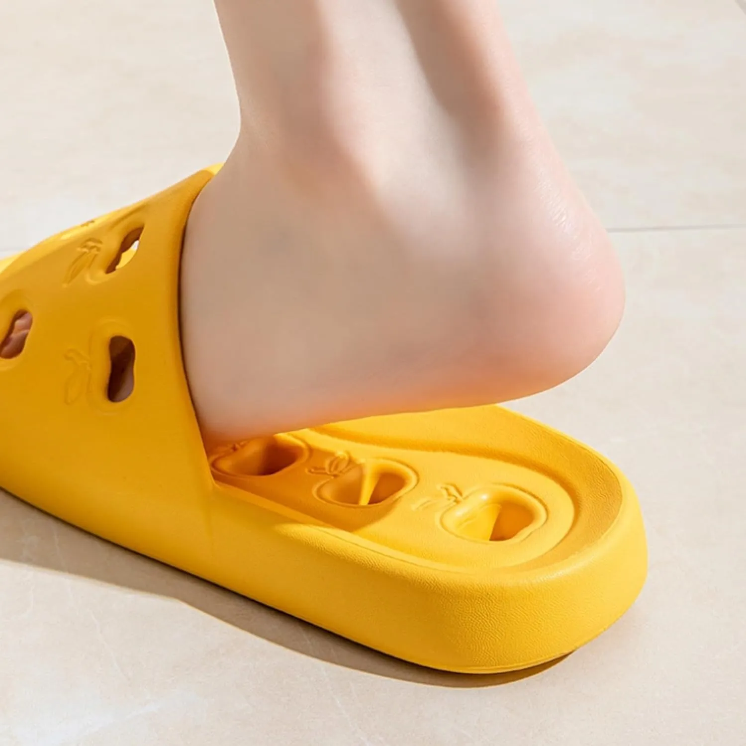 Summer Home Household Indoor Slip Thick Soled PVC Shower Slippers Women Men's Slippers
