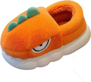 Thick Fuzzy Slippers For Boys Baby Toddler Dinosaur Memory Foam Ankle Shoes Winter Soft 𝗖artoon Non Slip House Slipper
