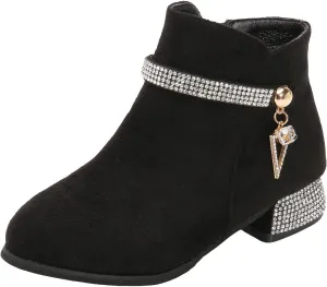 Toddler Boots Boots for Girls Cowgirl Boots Fashion Tassel Toddler Girls Boots Chunky Heels Mid boots Western Booties Slip On Riding Shoes