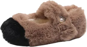 Toddler Girl House Slippers Cotton Comfy House Slippers Bedroom Slippers Winter Warm Indoor Shoes Fuzzy Slipper