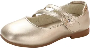 Toddler Girls Dress Shoes Flower Girl Shoes Ballerina Flat Mary Jane Wedding Party Flower Shoes(Little Kids Shoes