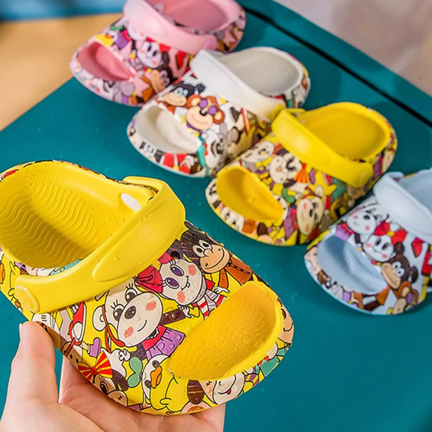 Toddler Kids Boys Girls Summer Cute Cartoon Slippers Slides Water Clogs Sandals Infant Slip On Beach Pool Shoes