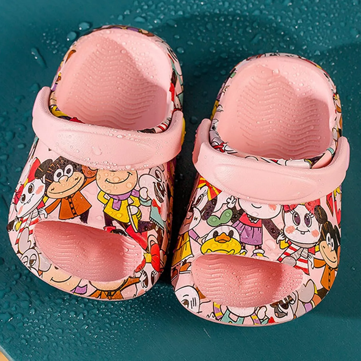 Toddler Kids Boys Girls Summer Cute Cartoon Slippers Slides Water Clogs Sandals Infant Slip On Beach Pool Shoes