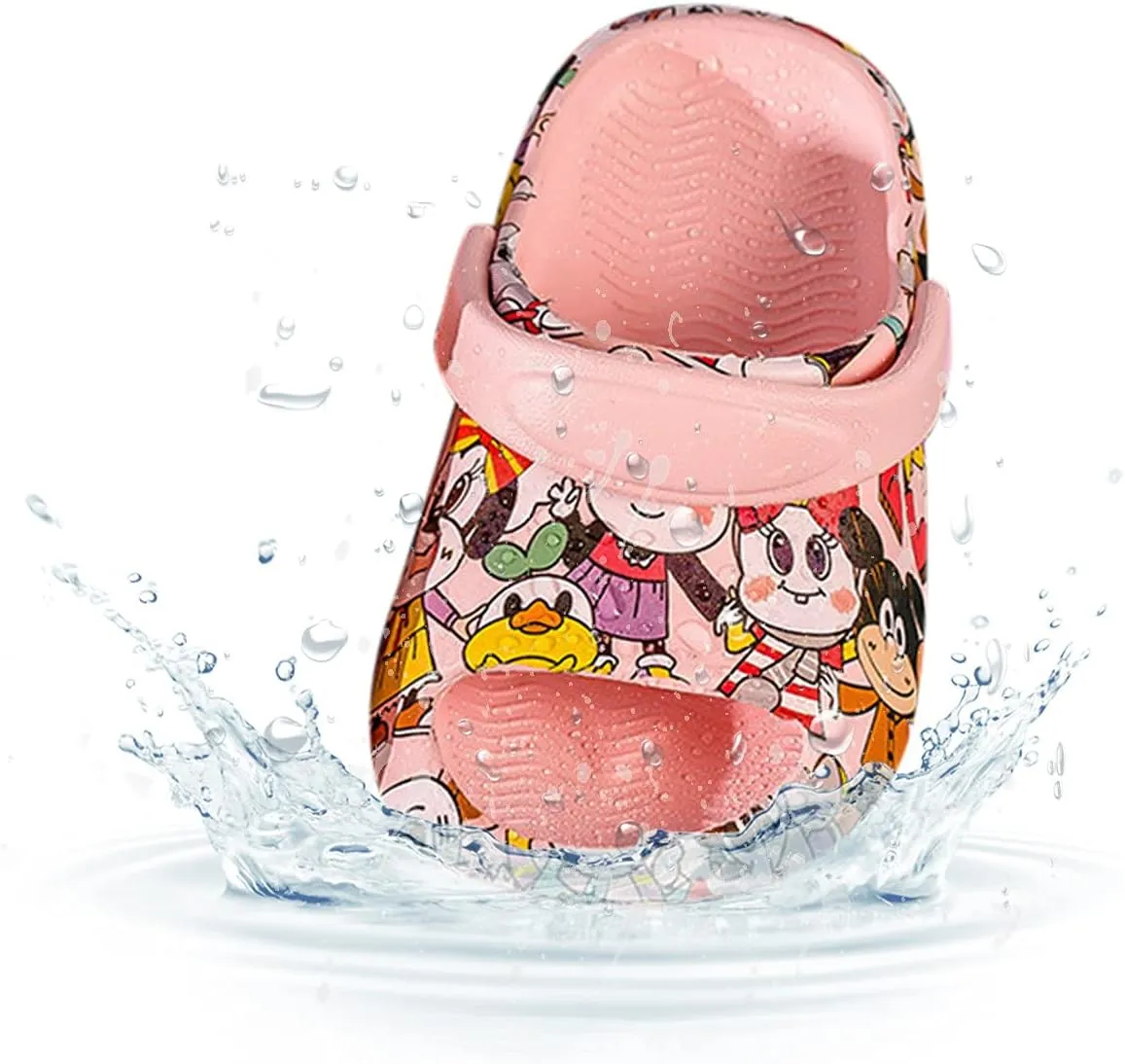 Toddler Kids Boys Girls Summer Cute Cartoon Slippers Slides Water Clogs Sandals Infant Slip On Beach Pool Shoes