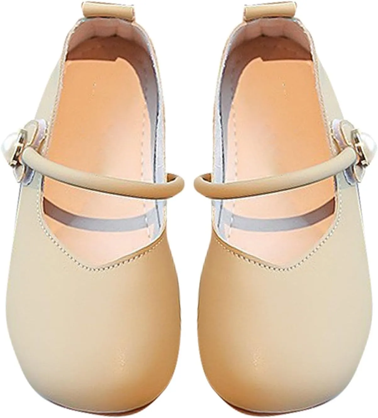 Toddler Wedding Shoes Flower Girl Mary Jane Shoes Square Toe Ballet Flat for Girls Slip On Flat for Party School