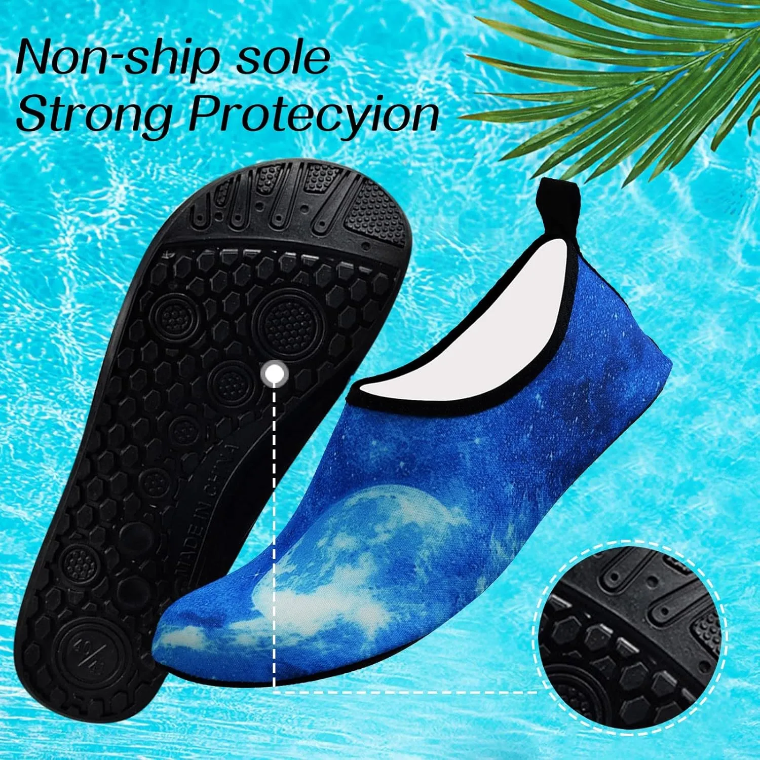 Water Shoes Men Wide Breathable Non Slip Athletic Water Shoes for Hiking Water Shoes for Men Wide Width Outdoor Water Sandal for Water Sports Travel Walk