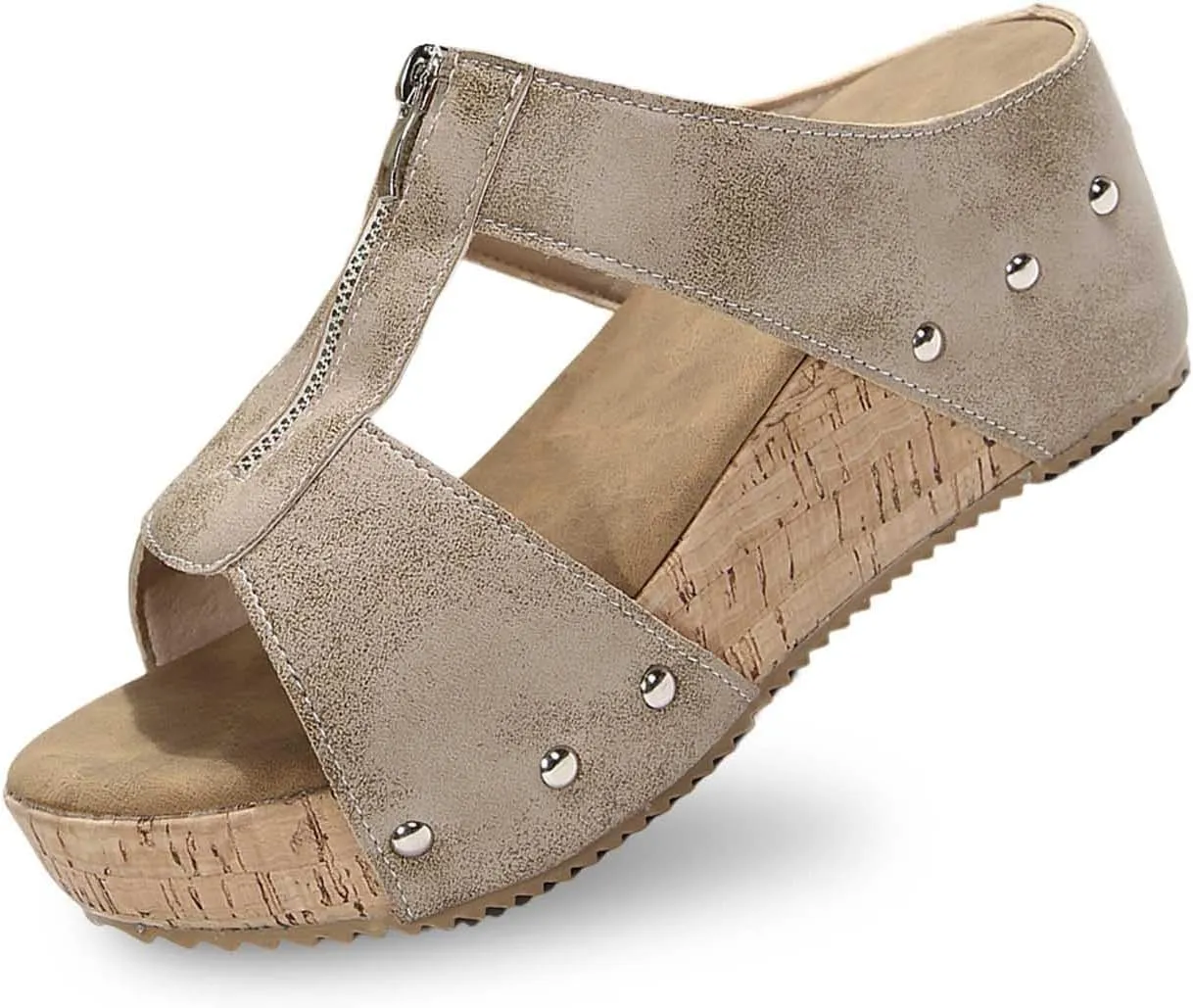 Wedge Sandals for Women Closed Toe Comfortable Dressy Shoes Summer Beach Bohemia Ankle Strap Causal Outdoor Platform with Walking Hollow Design Summer Beach Hiking Casual Wear 2025