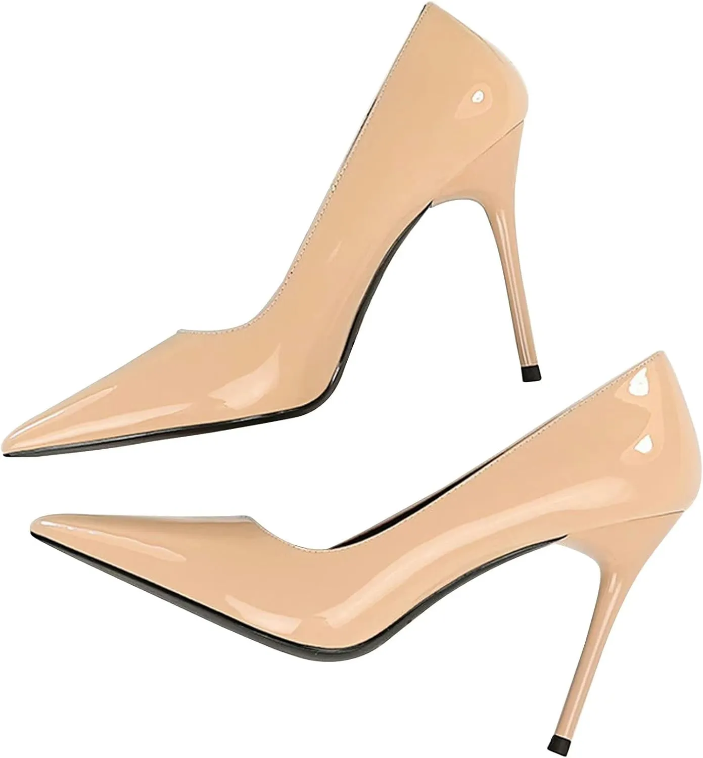 WENJIAZHIZHI Womens Closed Toe Stiletto High Heels Wedding Dress Pumps Shoes for Women Dressy Sexy Casual Slip Ons