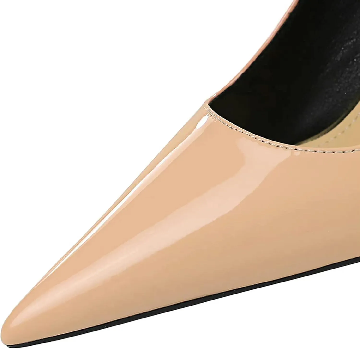 WENJIAZHIZHI Womens Closed Toe Stiletto High Heels Wedding Dress Pumps Shoes for Women Dressy Sexy Casual Slip Ons
