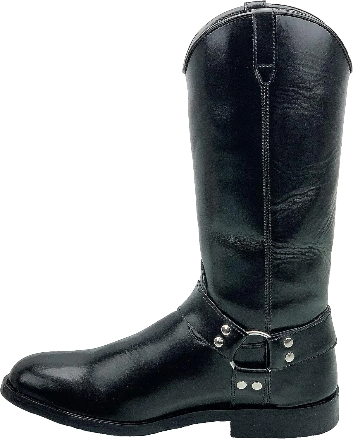 Women Ladies Congo Harness Motorcycle Riding Mid Calf Genuine Leather Boots