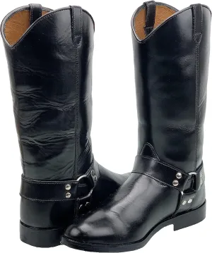 Women Ladies Congo Harness Motorcycle Riding Mid Calf Genuine Leather Boots