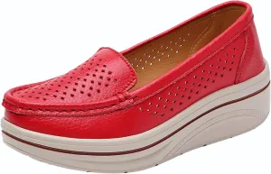 Women Slip On Loafers Comfort Platform Summer Sandals Shoe Business Casual Walking Workout Shoes Beach Vacation Footwear