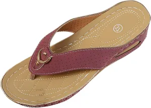 Women Summer Casual Thick Sole Wedge Roman Flip Flop Sandals Stylish Beach Footwear For Women's Heeled Sandals Size 12