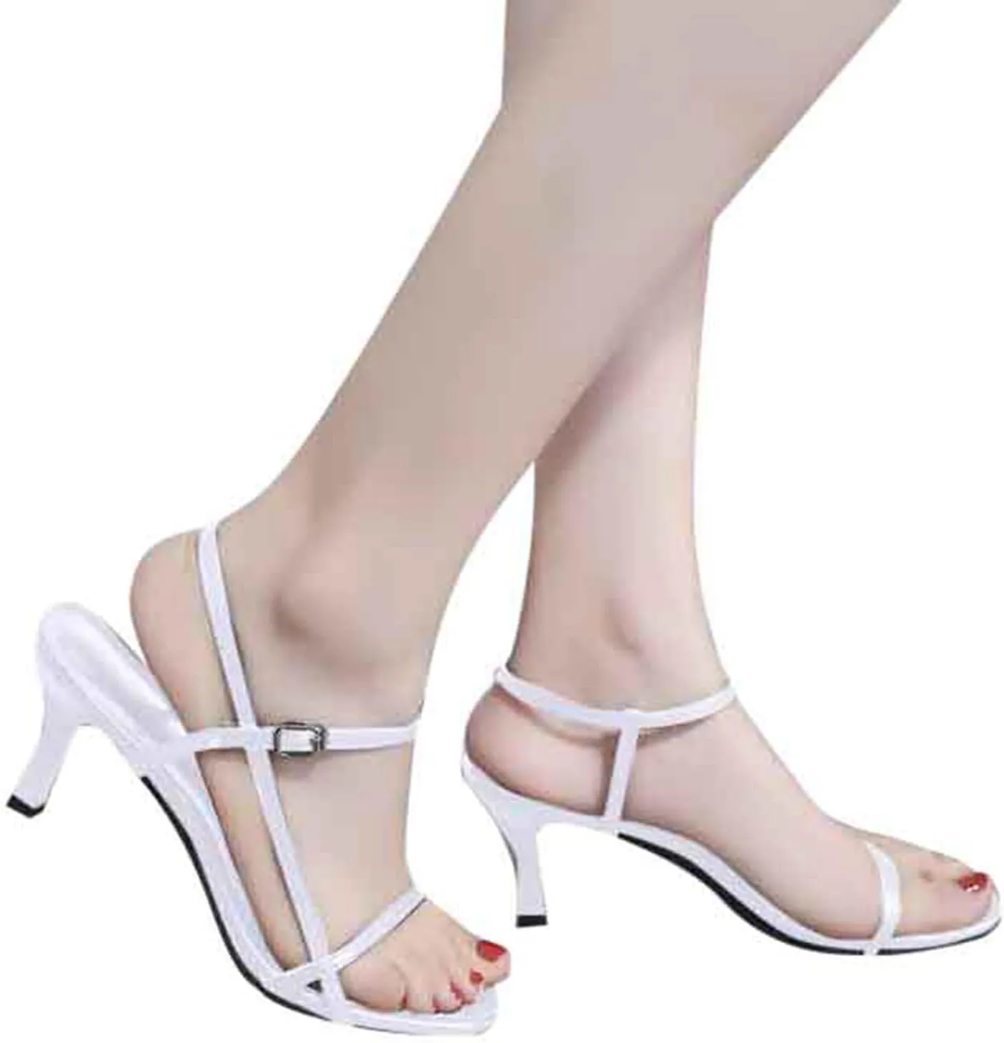Women's And Elegant Strappy High Heel Sandals With Thin Strap And Buckle Detail Wedge Women Sandal