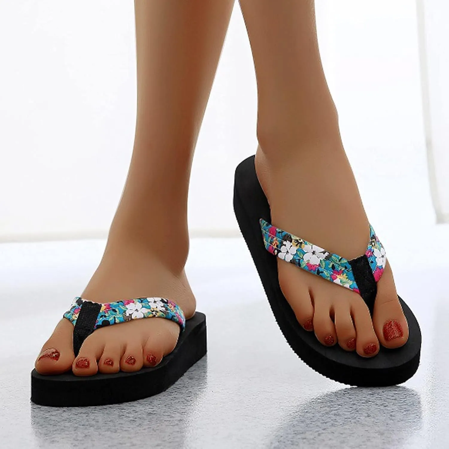 Womens Arch Support Flip Flops Women's Non Slip Casual Arch Support Flip Flops Beach Non Slip Slippers