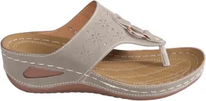 Womens Arch Support Thong Sandals Comfortable Orthopedic Slide Summer Flip Flops Clip Toe Wedge Slippers