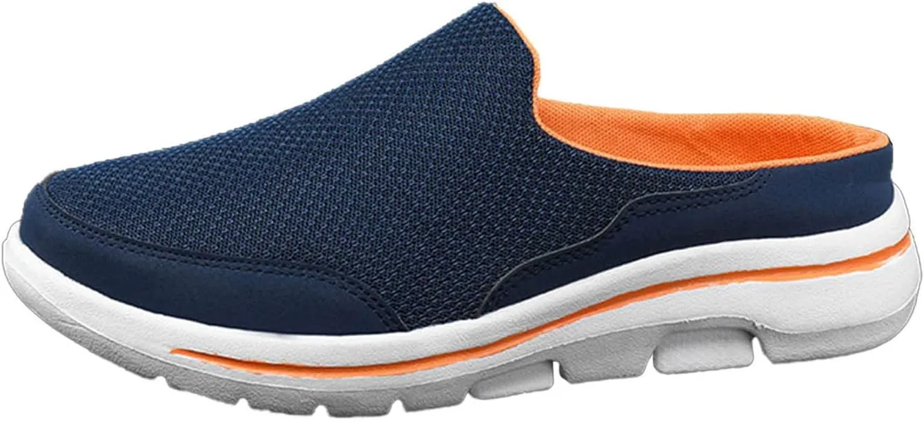 Women's Backless Slip on Mesh Sneakers Shoes Mens Casual Shoes Dressy Black Casual Shoes Waterproof Sneakers White Tennis Shoe Cross Trainer Shoe
