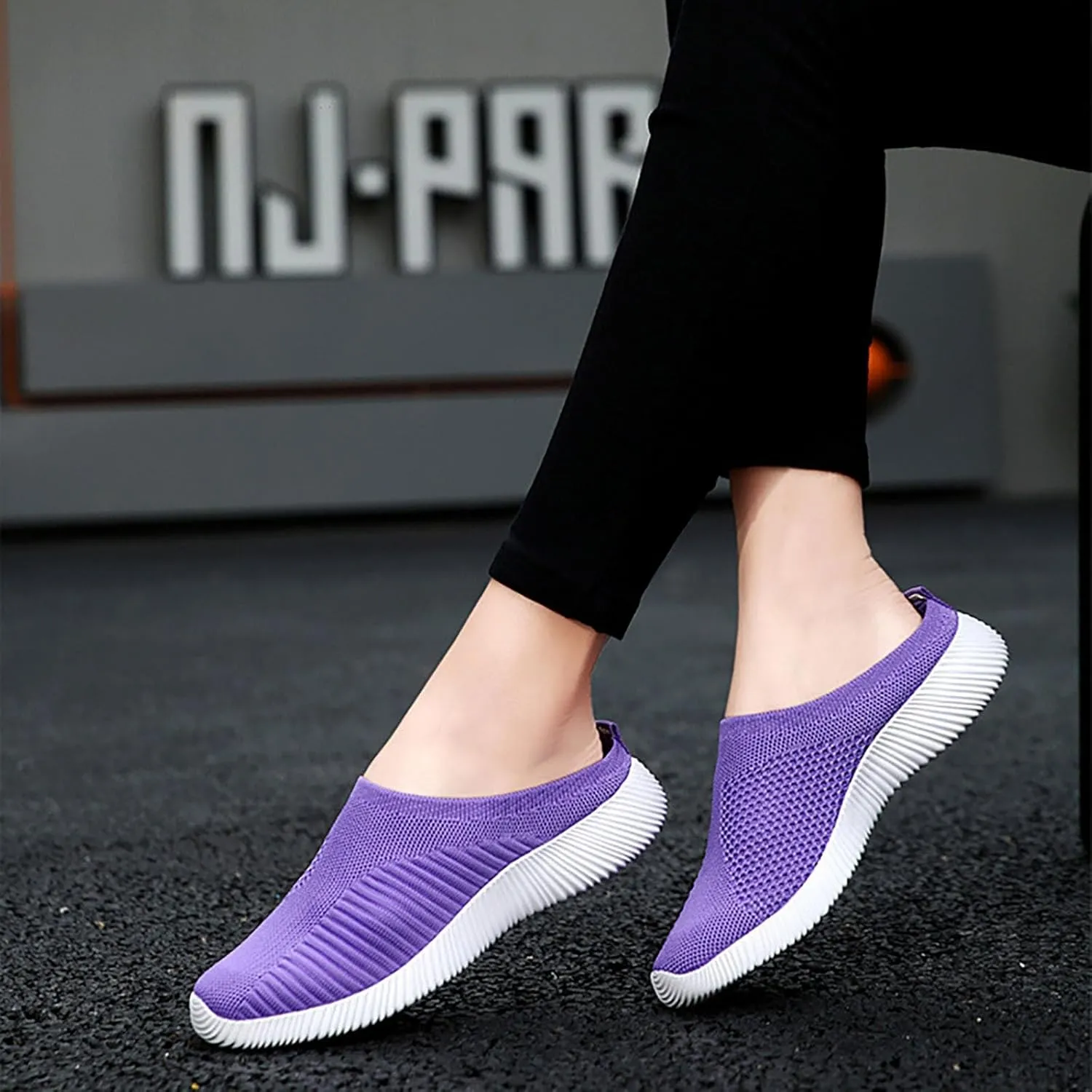 Women's Backless Slip on Mesh Sneakers Shoes Running Shoes for Men Casual Casual Shoes Fashion Sneakers 2025 Platform Tennis Shoe White Loafers