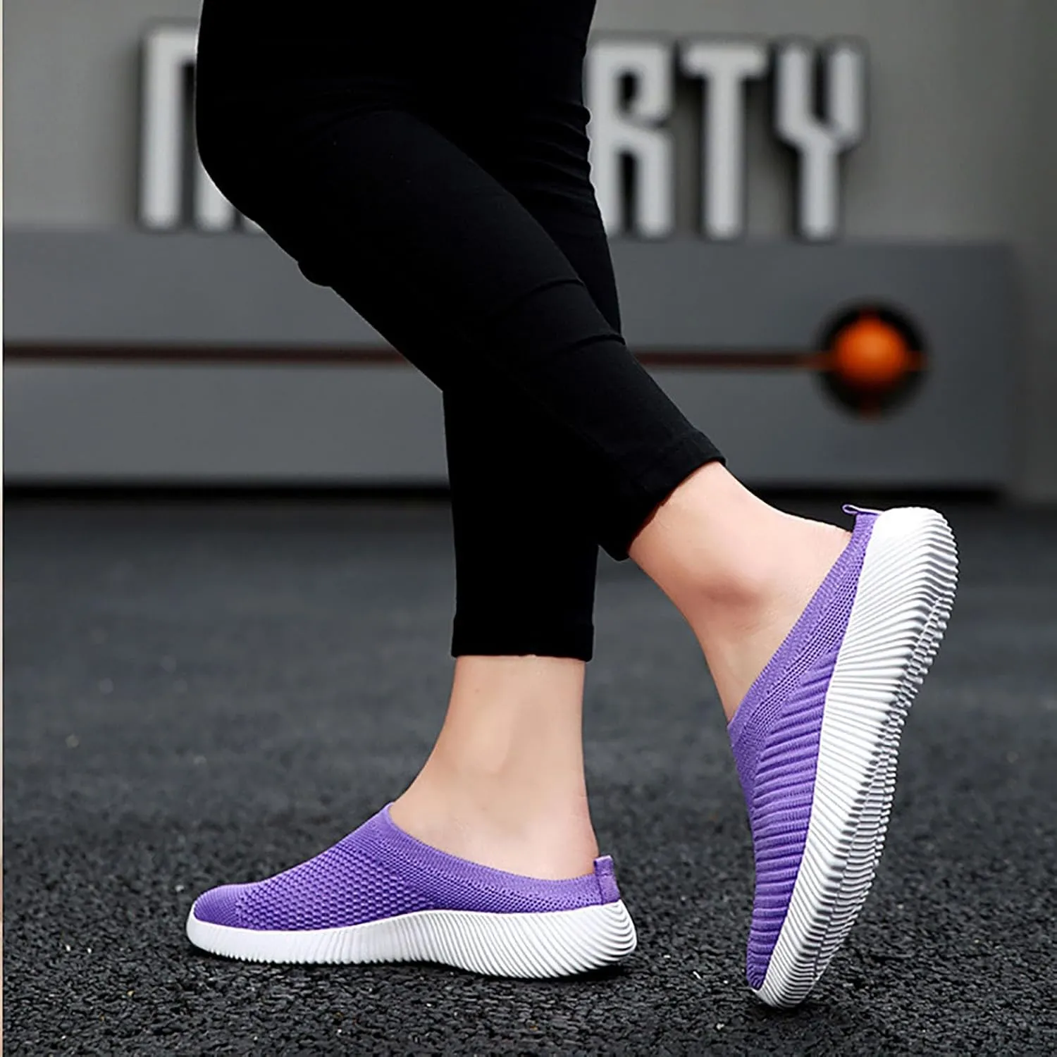 Women's Backless Slip on Mesh Sneakers Shoes Running Shoes for Men Casual Casual Shoes Fashion Sneakers 2025 Platform Tennis Shoe White Loafers