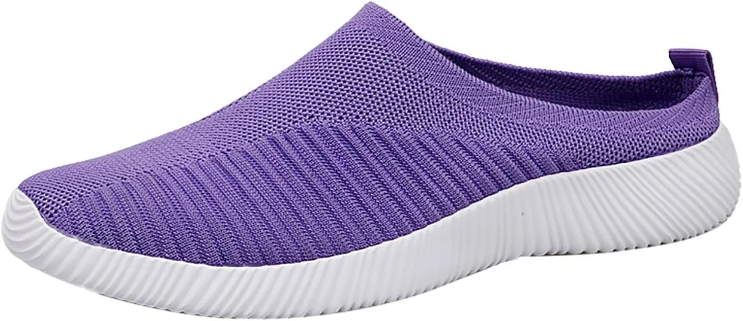 Women's Backless Slip on Mesh Sneakers Shoes Running Shoes for Men Casual Casual Shoes Fashion Sneakers 2025 Platform Tennis Shoe White Loafers