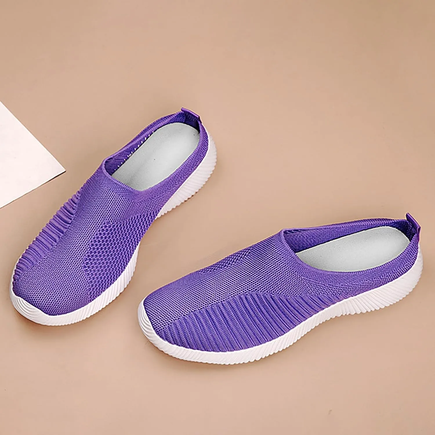 Women's Backless Slip on Mesh Sneakers Shoes Running Shoes for Men Casual Casual Shoes Fashion Sneakers 2025 Platform Tennis Shoe White Loafers