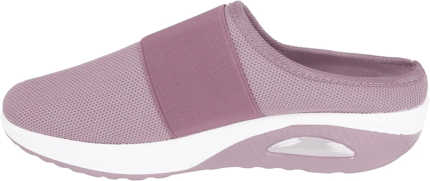 Womens Backless Sneakers Mesh Slip-on Mule Shoes Womens Running Shoes High Top Black Casual Shoes Black Sneakers Platform Tennis Shoe Loafers Casual Slip On