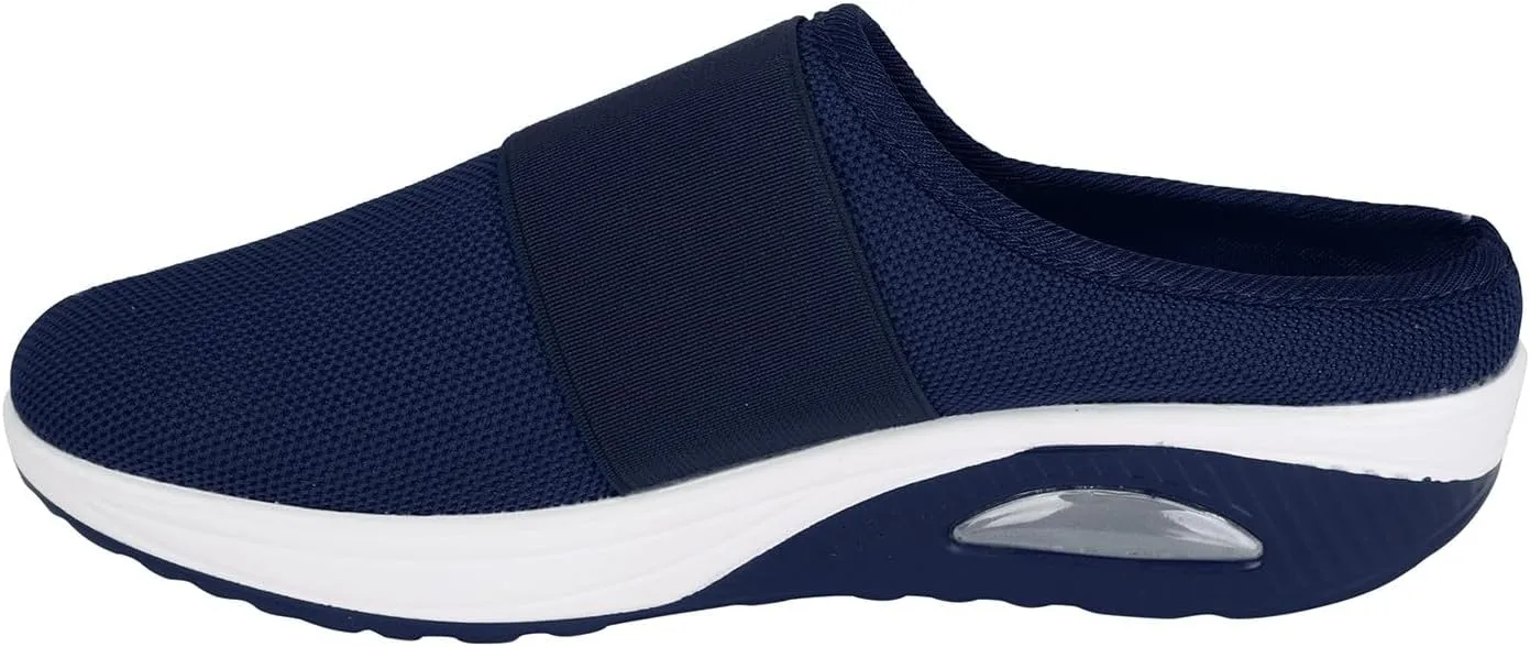 Women's Backless Walking Sneakers Summer Slip-on Non Slip Work Shoes Women Dressy Slip On Shoes Casual Chunky Sneakers Red Tennis Shoe Casual Loafers