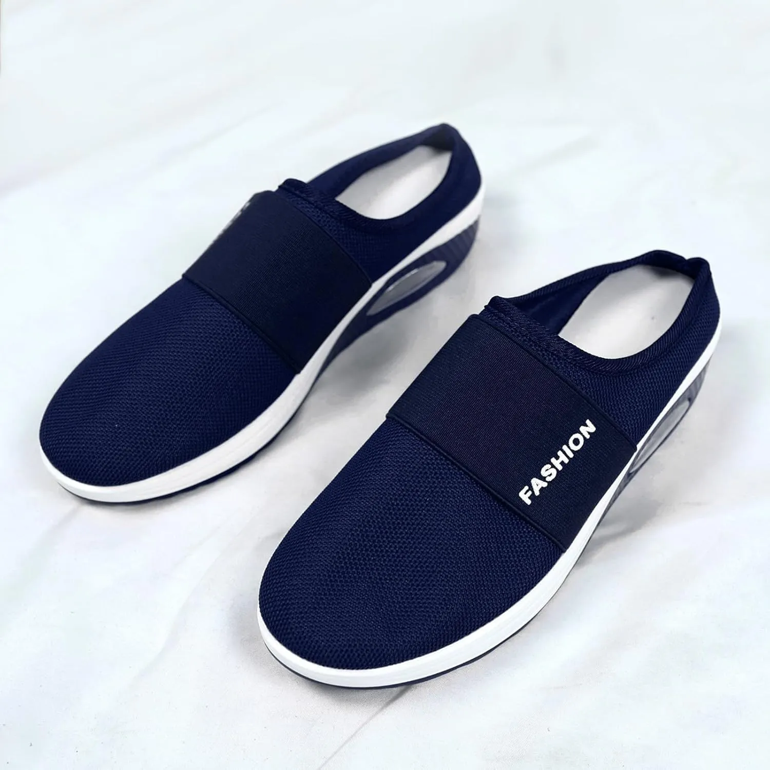 Women's Backless Walking Sneakers Summer Slip-on Non Slip Work Shoes Women Dressy Slip On Shoes Casual Chunky Sneakers Red Tennis Shoe Casual Loafers