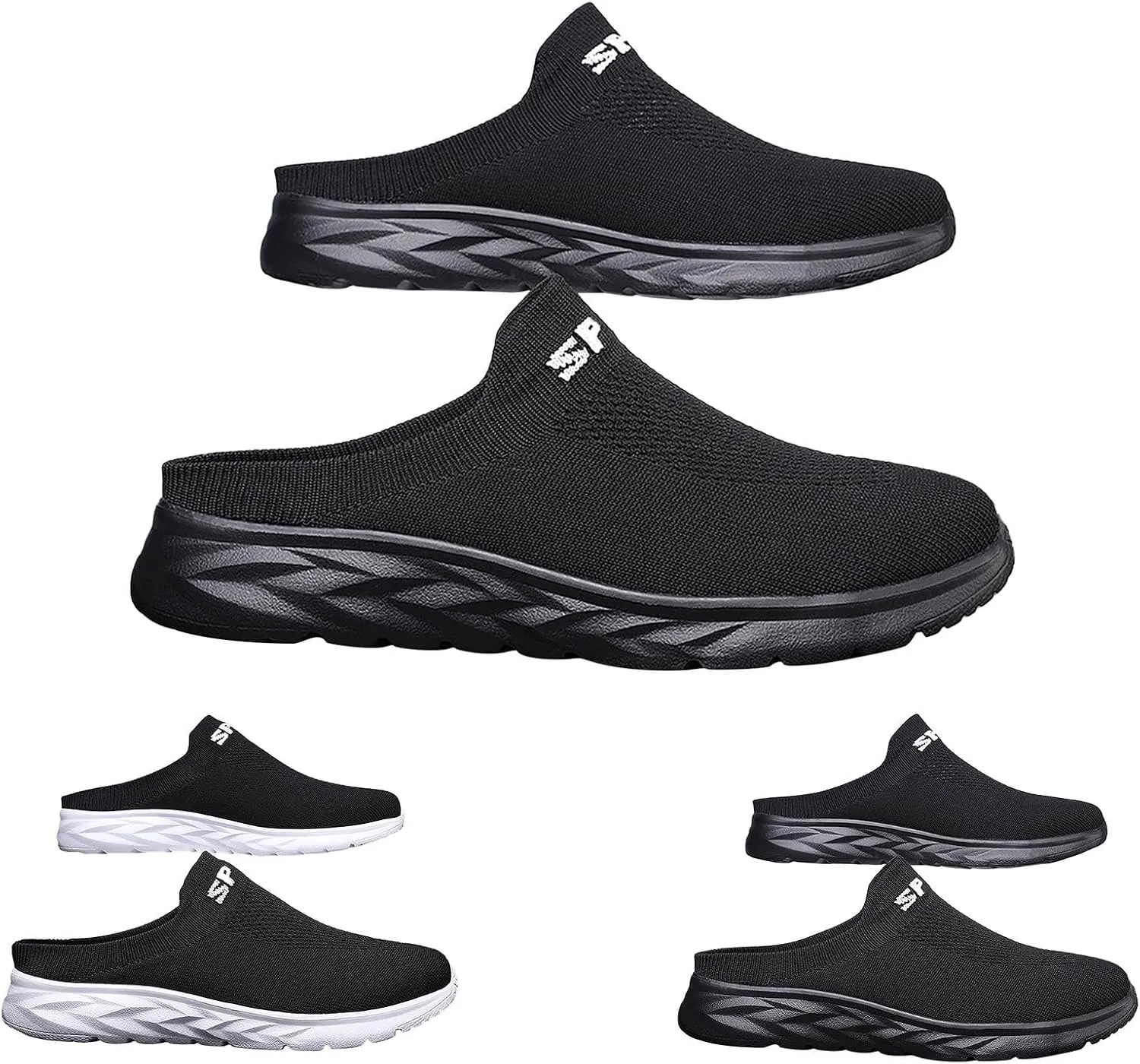 Women's Backless Walking Sneakers Summer Slip-on Running Shoes for Women Wide Dress Casual Shoes High Top Sneakers Black Tennis Shoe Loafers Casual Slip On