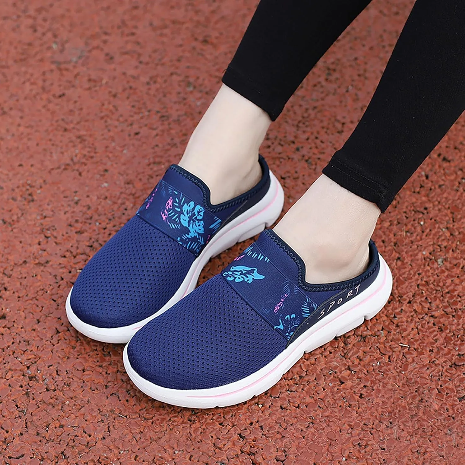 Women's Backless Walking Sneakers Summer Slip-on Slip On Shoes Women High Top Casual Dress Shoes Wedge Sneakers Waterproof Tennis Shoe Cross Trainer Shoe