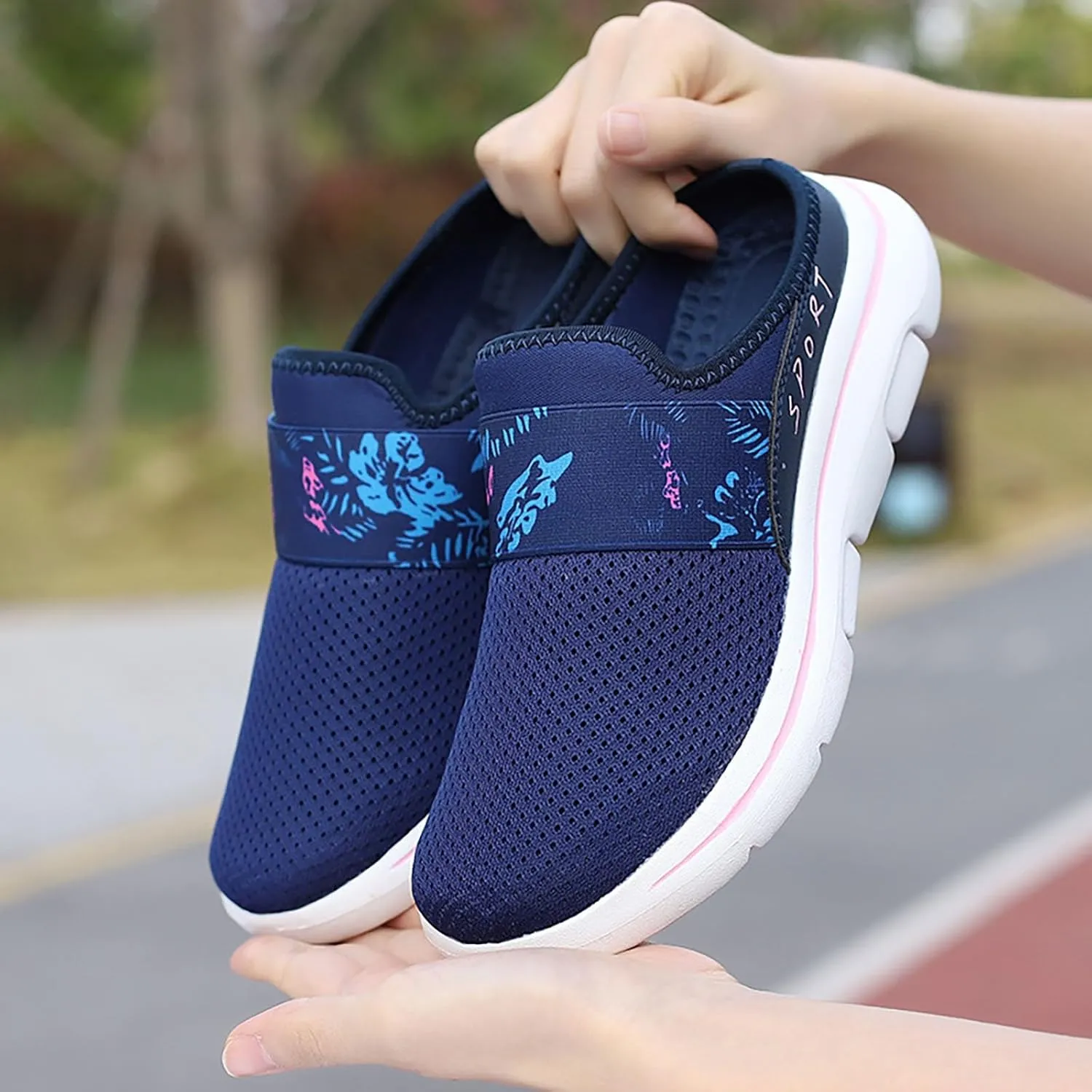 Women's Backless Walking Sneakers Summer Slip-on Slip On Shoes Women High Top Casual Dress Shoes Wedge Sneakers Waterproof Tennis Shoe Cross Trainer Shoe