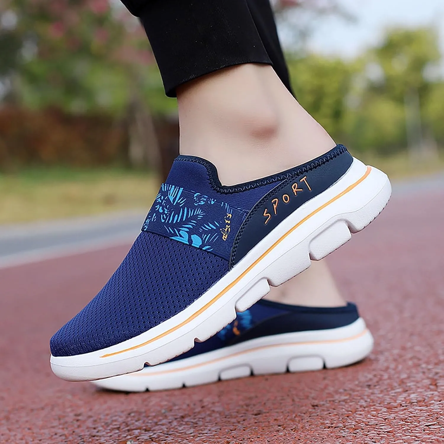 Women's Backless Walking Sneakers Summer Slip-on Slip On Shoes Women High Top Casual Dress Shoes Wedge Sneakers Waterproof Tennis Shoe Cross Trainer Shoe