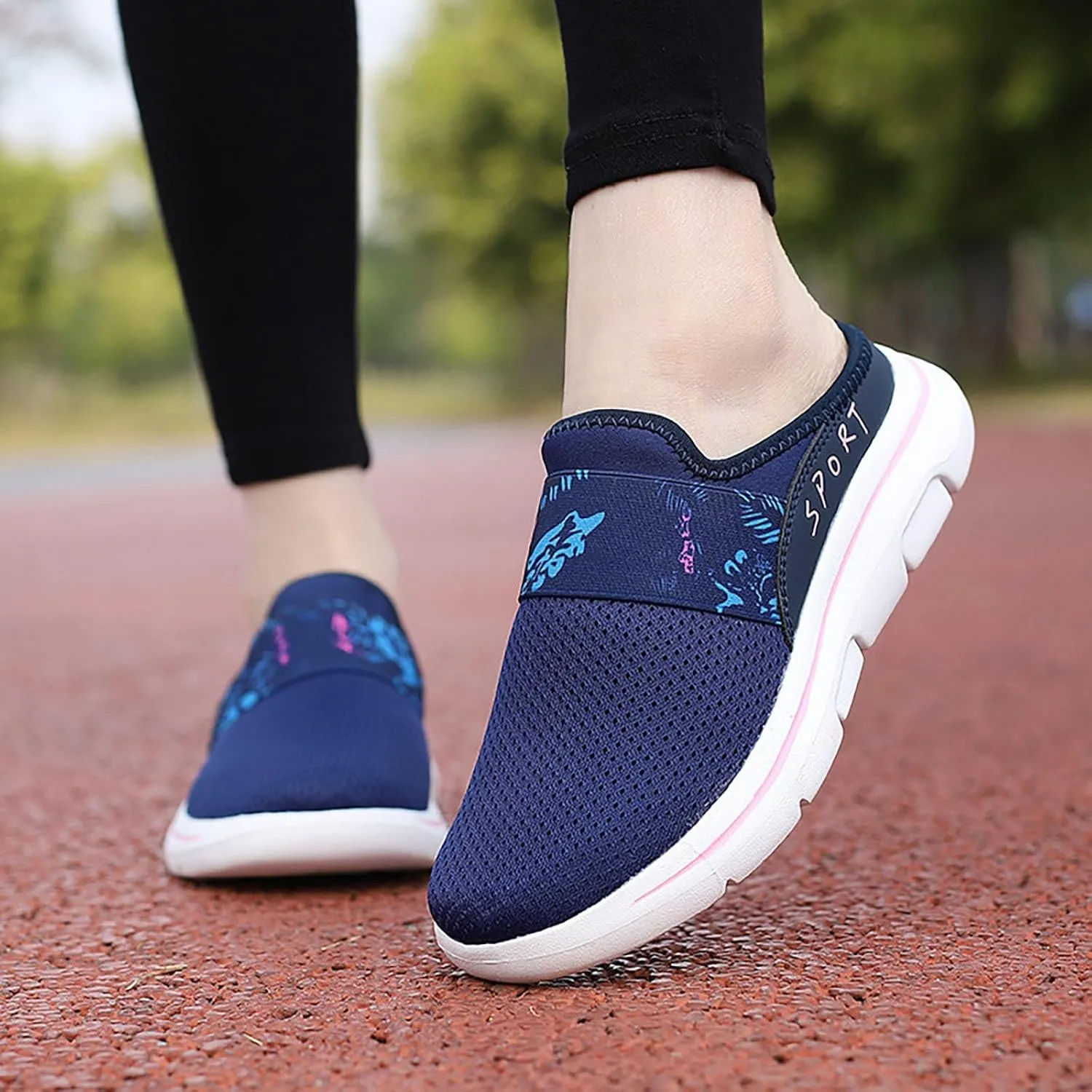Women's Backless Walking Sneakers Summer Slip-on Slip On Shoes Women High Top Casual Dress Shoes Wedge Sneakers Waterproof Tennis Shoe Cross Trainer Shoe